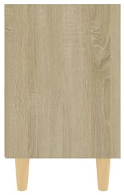 Noptiera cu picioare din lemn masiv, stejar sonoma, 40x30x50 cm 1, Stejar sonoma