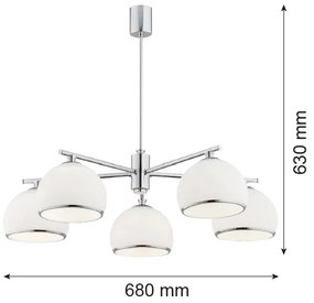 Lustră pe tijă Argon 2087 MARBELLA 5xE27/15W/230V crom