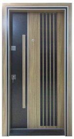 Usa metalica de exterior cu izolatie si vizor Novo Doors NDS1000S, Din compozit, 2 yale, Kit complet, Pentru case, (Culoare: Gri Antracit, Sens