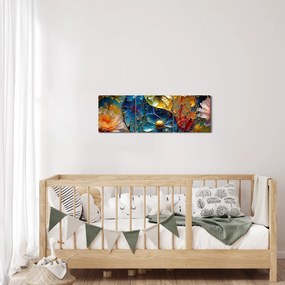 Tablou - Armonie și echilibru (cu ceas) (90x30 cm)