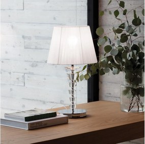 Ideal Lux - Lampă de masă cu cristale PEGASO 1xE27/60W/230V crom lucios