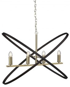 Lustra vintage suspendata design traditional Hoopla 4L bronz 8244-4BZ SRT