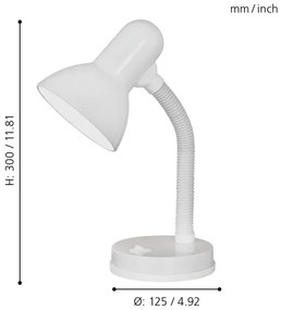 EGLO 9229 - Lampa de masa BASIC 1xE27/40W