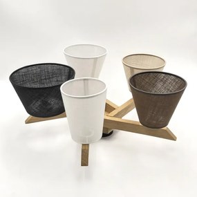 Lustră aplicată Brilagi ANTHONY 5xE14/40W/230V stejar