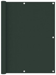 vidaXL Paravan de balcon, verde închis, 120 x 400 cm, țesătură oxford