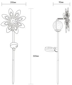 Corp de iluminat LED solar Globo 36575 LED/0,02W/3V IP44