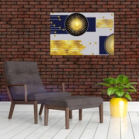 Tablou - Cercuri aurii (90x60 cm)