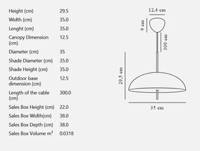 Lustra/Pendul modern design nordic Versale 35cm negru