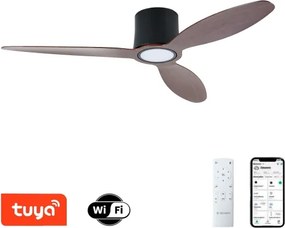 ZEVENTI - Ventilator de tavan LED VENTORA LED/24W/230V Wi-Fi Tuya negru/nuc +telecomandă