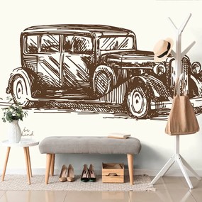 Tapet autoadeziv mașină de curse retro