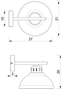 Lampă de perete SVEN 1xE27/15W/230V bej