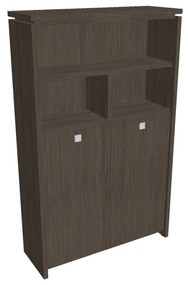 Dulap înalt pentru haine Verno 128 x 46 x 210 cm, cu rafturi, stejar antracit