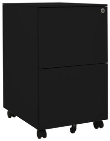 vidaXL Dulap dosare mobil, negru, 39x45x67 cm, oțel
