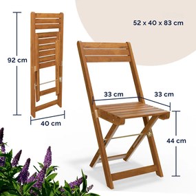 Mobilier de balcon VITEK, 1+2, maro natural Casaria