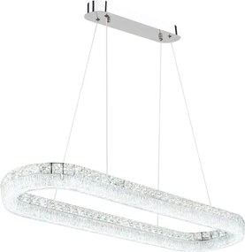 Globo 67387-40 - Candelabru LED reglabil pe cablu LAUREL 40W/230V sticlă clară+telecomandă