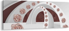 Tablou - Arcade 3D cu flori (120x50 cm)