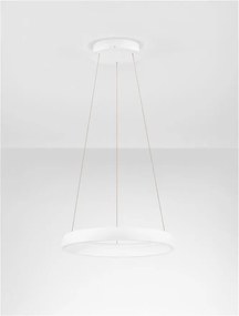 Lustra circulara aluminiu alb LED CCT OVIA 45cm