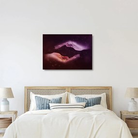 Tablou pe sticlă cu mâini (70x50 cm)