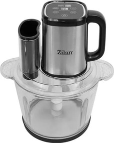 Tocator legume-fructe Zilan ZLN2767 digital multifunctional, Vas sticla capacitate 3L, 4 functii presetate, Lame din titan, Putere 500W