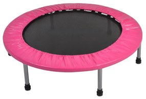 Trambulina copii pentru interior NOVOKIDS™ My First Trampoline, Diametru 96 cm, 38 inch, Maxim 100 kg, 30 de arcuri, Roz