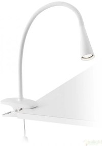 Lampa LED de birou alba cu clip flexibila, LENA 52059