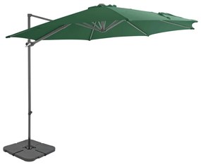 vidaXL Umbrelă de exterior cu bază portabilă, verde