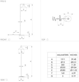 Lampadar ABREOSA 1xE27/28W/230V Eglo 99513