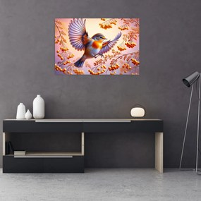 Tablou - Pasăre cu scoruș (90x60 cm)