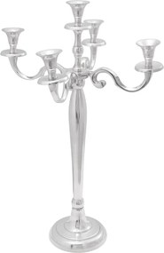 vidaXL Suport pentru lumânări Argintiu 39 x 39 x 60 cm Aluminiu