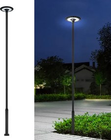 Brilagi - Stâlp metalic pentru iluminat exterior, 5 m, Ø 58 mm, negru