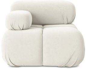 Modul pentru canapea modulară alb cu tapițerie din catifea (cu colț pe partea stângă) Lokua – Makamii