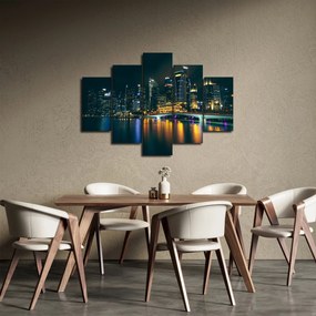Tablou - Singapore noaptea (150x105 cm)