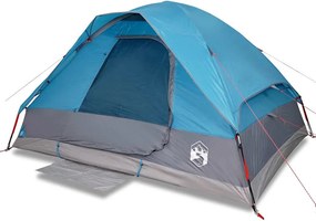 vidaXL Cort de camping cupolă pentru 2 persoane, albastru, impermeabil