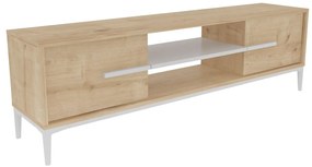Dulap TV Eslametta (Stejar + alb). 1107293