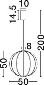 Lustra LED decorativa BREA D-50cm