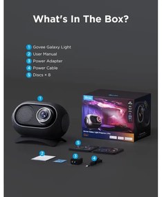 Govee Galaxy Light Projector 2 Pro Matter cu difuzor Wi‑Fi