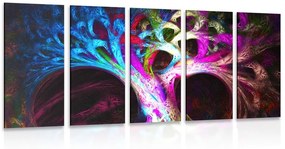 Tablou 5-piese copac abstract misterios