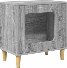 vidaXL Casa pentru pisici Gri Sonoma 51 x 30 x 52 cm Lemn compozit