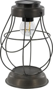 Felinar solar, exterior, din metal, LED, 2W, E27
