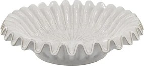 Tavă decorativă din ceramică cu margine striată, Ø35 cm