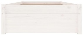 Cadru de pat cu sertare Single 3FT, alb, 90x190 cm Alb, 90 x 190 cm
