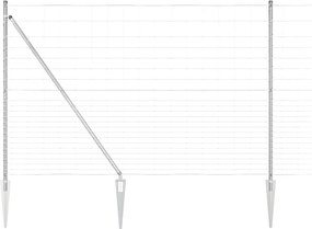 vidaXL Stâlp de gard. Galvanizat 25 x 1,6 m Oțel