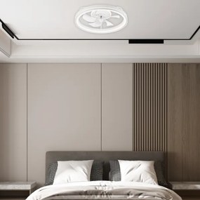 Plafonieră LED cu ventilator FARGO LED/37W/230V alb + telecomandă