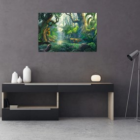 Tablou - Ilustrare pădure tropicală (90x60 cm)