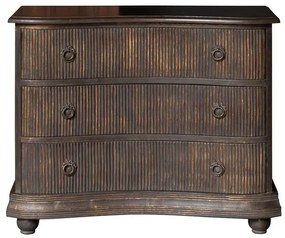Comoda maro, din lemn de mango, cu 3 sertare, aspect vintage, Giacomo