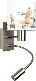 Brilagi - LED Flex. lampă BOBO 1xE27/25W/230V + LED/3W crom/alb/cu animale