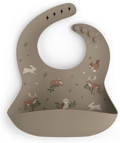 Baveta din silicon cu buzunar, ajustabila, Animals Garden