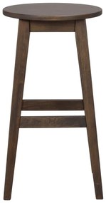 Set de scaune de bar maro închis 2 buc. din lemn de stejar (înălțime șezut 65 cm) Austin – Rowico