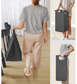 Coș de rufe REX negru/gri