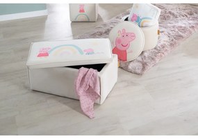 Bancă de copii albă Peppa Pig – Roba